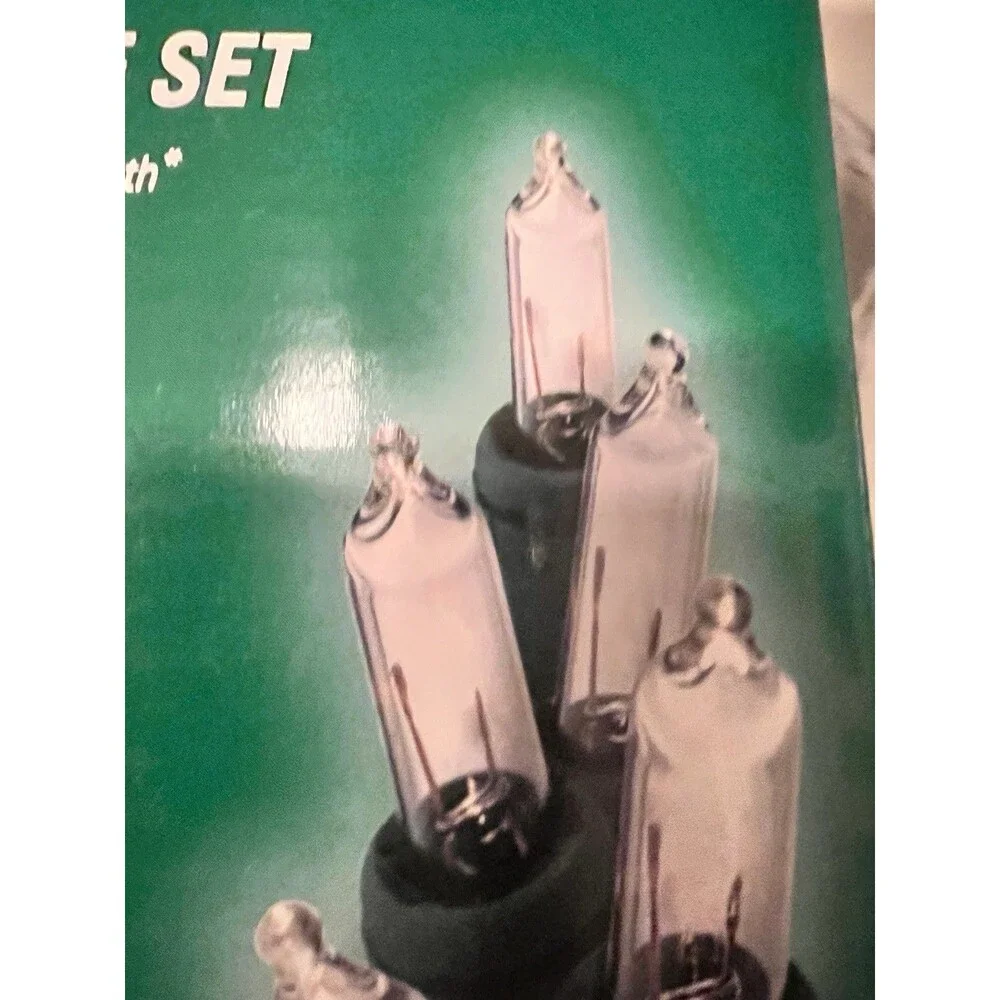 Merry Midget 100 Miniature String Lights Set Holiday Indoor Outdoor clear bulbs